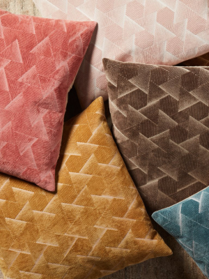 Jacques Geometric Pillow In Dark Pink