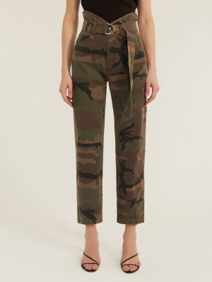 Travis Vintage Washed Camo Pant In Woodland Camo