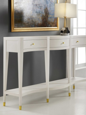 Serpentine Console-white Linen