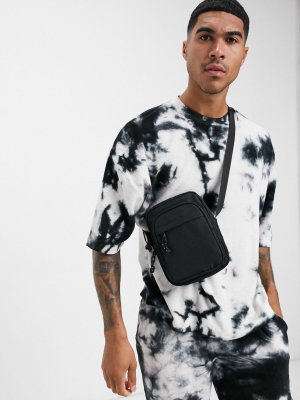 Asos Design Two-piece Oversized T-shirt With Half Sleeve With Monochrome Towelling Tie Dye