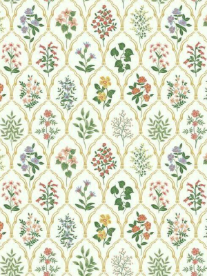 Hawthorne Wallpaper In Cream From The Rifle Paper Co. Collection By York Wallcoverings