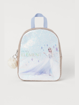 Glittery Printed Backpack