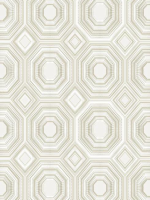 Bee's Knees Peel & Stick Wallpaper In White And Ivory By Roommates For York Wallcoverings