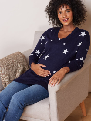 Annora Maternity Intarsia Knit