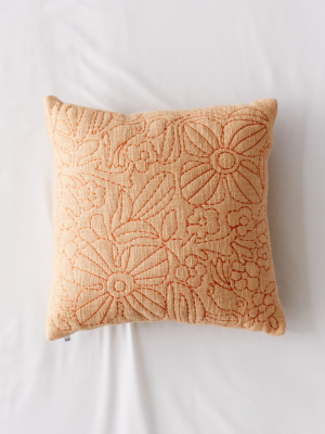 Pera Embroidered Throw Pillow