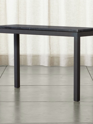 Parsons Black Marble Top/ Dark Steel Base 48x16 Console