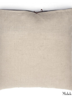 Printed Linen Pillow Lake Mist Blue