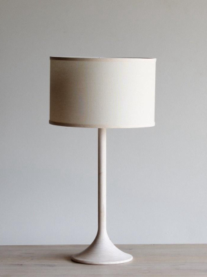 Trumpet Large Table Lamp - White Wash