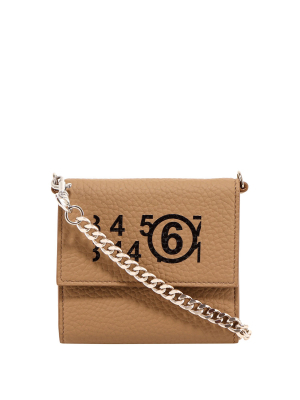 Mm6 Maison Margiela Logo Print Chain Crossbody Bag