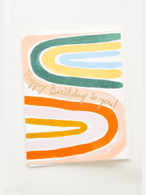 Painted Rainbow Birthday Card