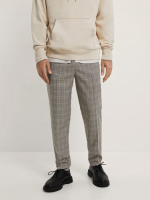 Plaid Jogger Waist Pants