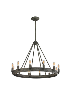 Lewisburg 12-light Chandelier In Malted Rust