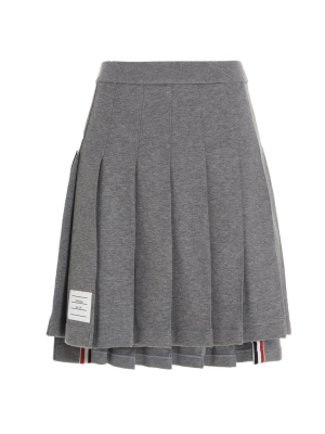 Thom Browne High-low Hem Pleated Skirt