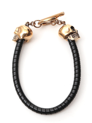 Alexander Mcqueen T Bar Skull Bracelet