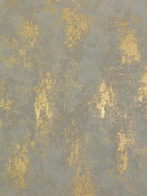 Nebula Wallpaper In Almond And Gold By Antonina Vella For York Wallcoverings