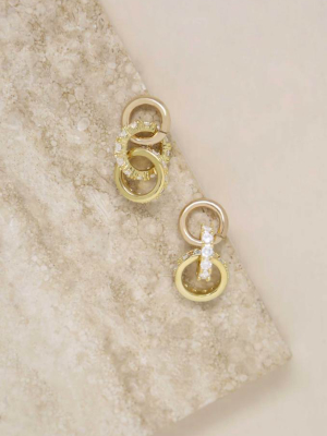 Elegant Baby 18k Gold Plated Crystal Dangle Earrings