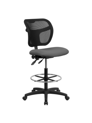 Flash Furniture Mid-back Mesh Drafting Chair With Back Height Adjustment