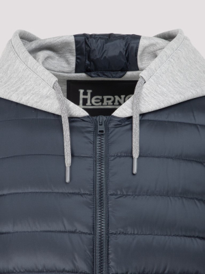 Herno Contrast Panel Hooded Jacket