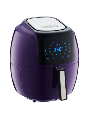 Gowise Usa Gw22746 1700 Watt 5.8 Quart 8-in-1 Programmable Digital Air Fryer Xl And Recipe Book, Plum