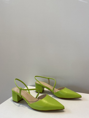 Intentionally Blank - Viv Slingback Pump / Lime