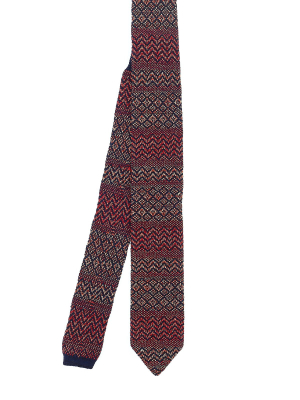 Missoni Patterned Knitted Tie