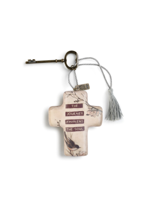 Demdaco Journey Artful Cross 4 X 4 - Brown