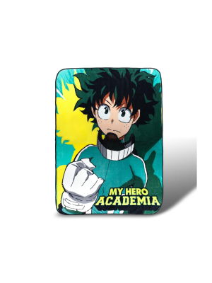 Just Funky My Hero Academia Deku Lightweight Fleece Throw Blanket | 45 X 60 Inches