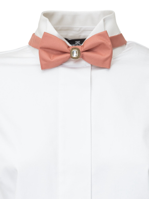 Elisabetta Franchi Bow Detail Tuxedo Shirt