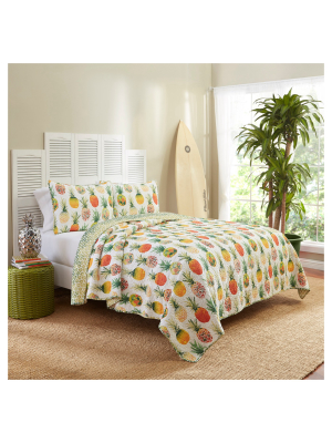 Pineapples Kokomo Reversible Quilt Set - Vue®