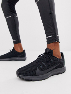 Nike Running Quest 2 Sneakers In Triple Black