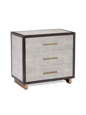 Interlude Home Maia Bedside Chest In Grey