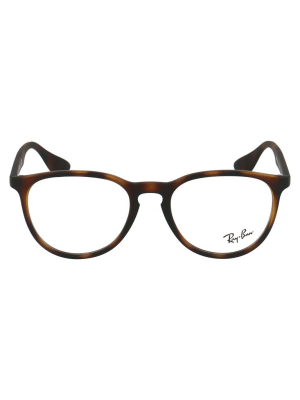 Ray-ban Erika Round Tortoiseshell Effect Glasses