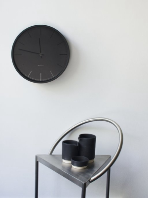 Tone35 Silent Wall Clock Black Index