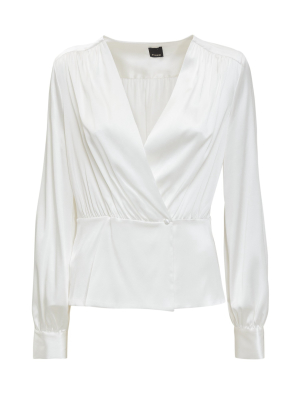 Pinko Deep V Long-sleeve Blouse