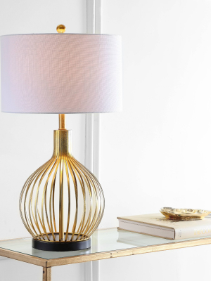 29.5" Metal Baird Table Lamp (includes Led Light Bulb) Gold - Jonathan Y