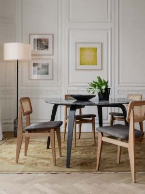 Gubi Dining Table: Round + Marble Top