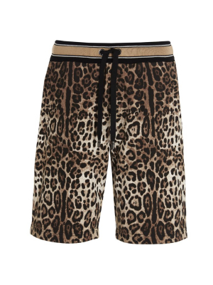 Dolce & Gabbana Leopard Printed Shorts