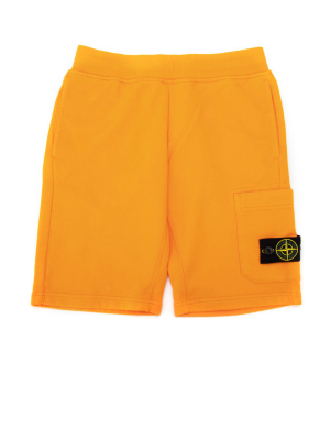 Stone Island Junior Logo Patch Shorts