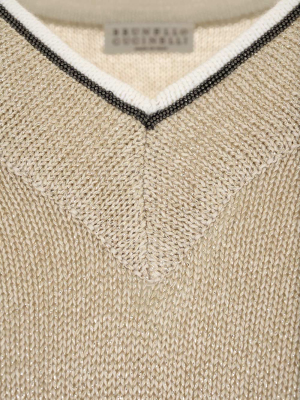 Brunello Cucinelli V-neck Knitted Jumper