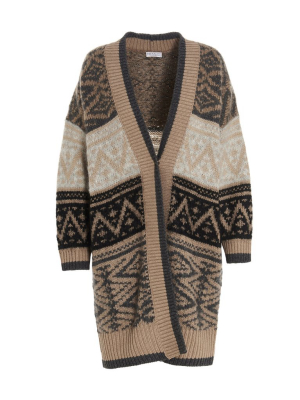 Brunello Cucinelli Motif Knit Cardigan