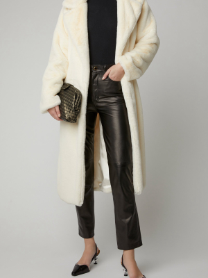 Mona Belted Faux Fur Coat