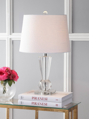 22" Crystal Wynne Table Lamp (includes Led Light Bulb) Clear - Jonathan Y