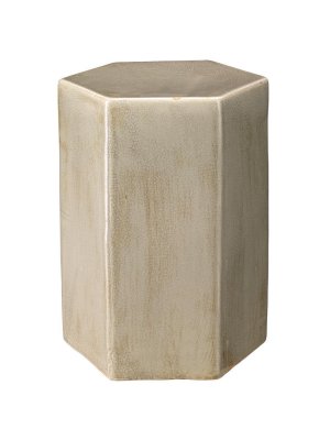 Jamie Young Large Porto Side Table In Pistachio Ceramic