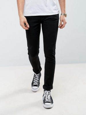 Nudie Jeans Co Skinny Lin Skinny Fit Jeans In Black