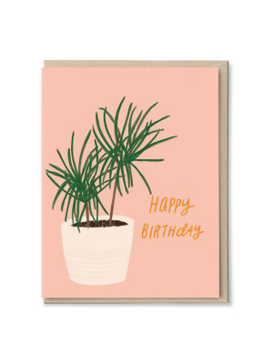 Potted Plant Birthday Card