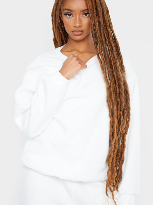 White Fleece Sweatshirt