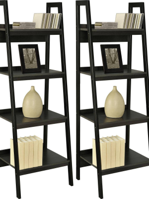 Viewfield 4 Shelf Ladder Bookcase Bundle - Room & Joy