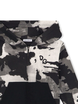 Dolce & Gabbana Kids Camouflage Print Hoodie