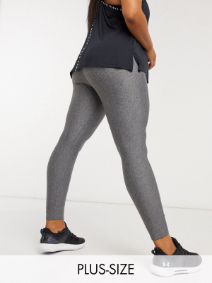 Under Armour Plus Heat Gear Hi-rise Leggings In Gray