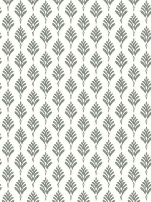 French Scallop Wallpaper In Smoke From The Water's Edge Collection By York Wallcoverings